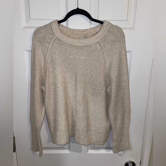 Lucky Brand, Crew Neck,  Cream Sweater Size M - Picture 1 of 3